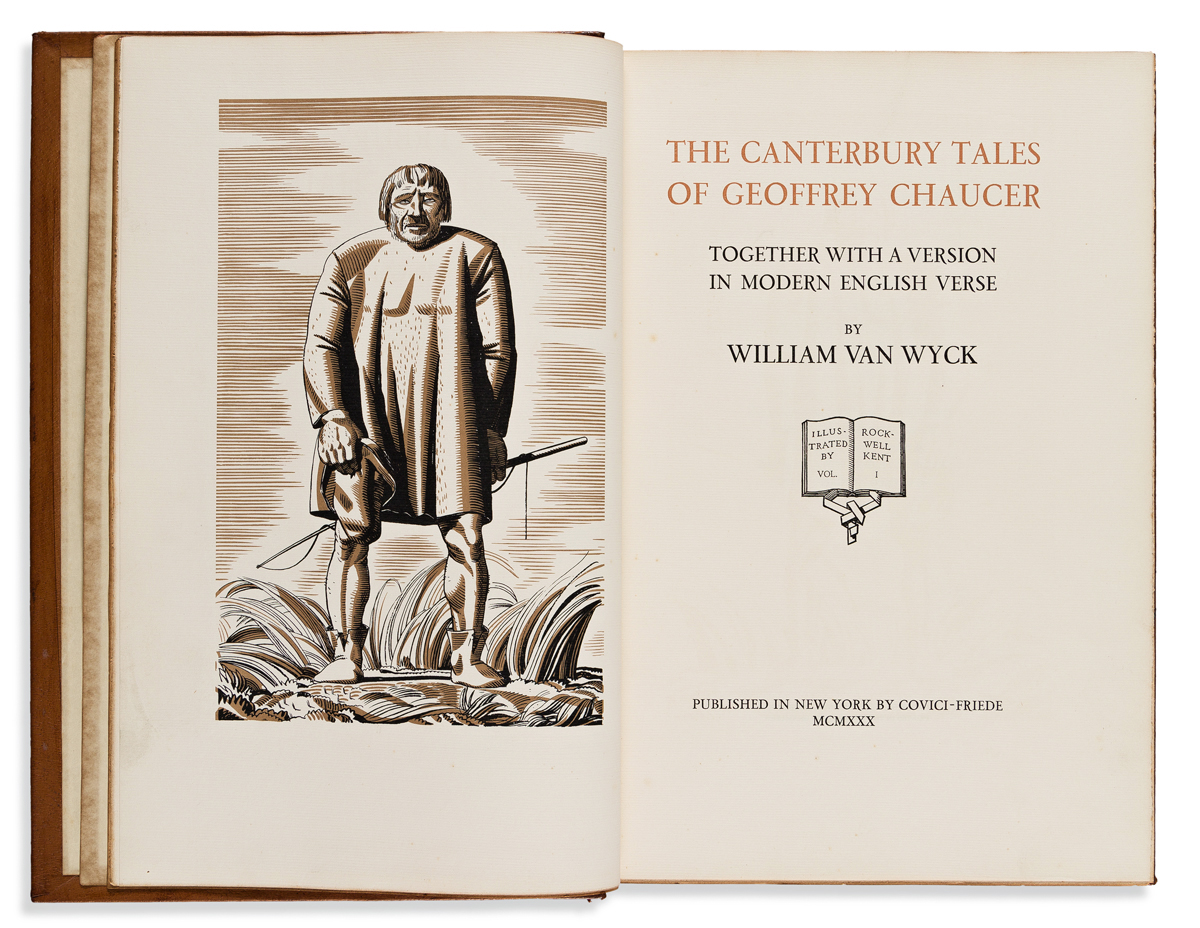 Chaucer, Geoffrey (1340s-1400) The Canterbury Tales Together with a Version in Modern Verse by William van Wyck.